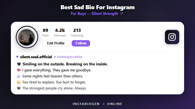 Sad Bio For Instagram — 200+ Emotional & Deep Feeling Bios